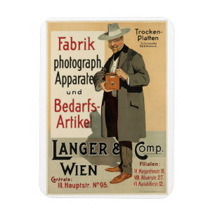 Ímã Fotografia Da Câmera Ad, Viena, Áustria Vintage 