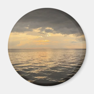 Imã Fotografia da Reflexão do Pôr do Sol no Oceano - M