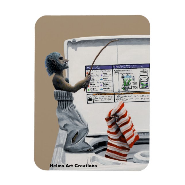 Ímã Fotografia de fantasia de ladrão de pesca criminal (Vertical)