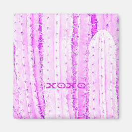 Imã Fotografia de Saguaro Cactus rosa