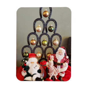 Ímã Fotografia de Santa Clause, árvore de natal de fer
