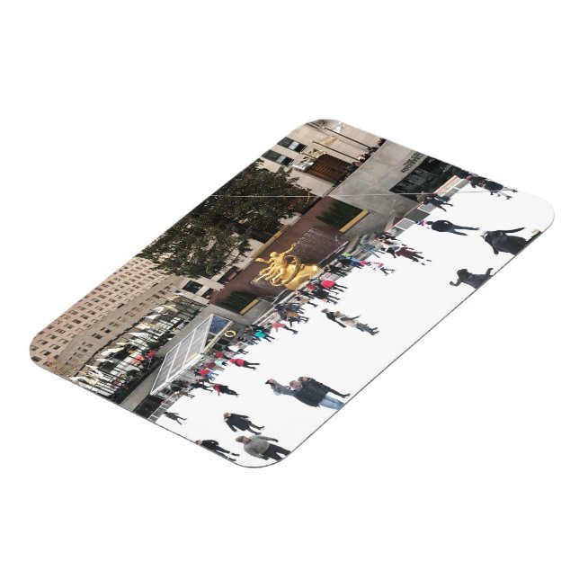 Ímã Fotografia do Rockefeller Center Ice Skating NYC (Left Side)