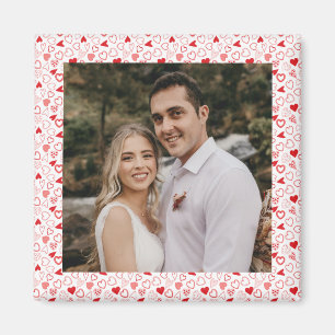 Imã Fotografia personalizada Corações Magnet