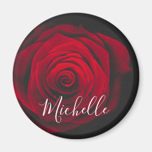Imã Fotografia personalizada da colheita da rosa verme