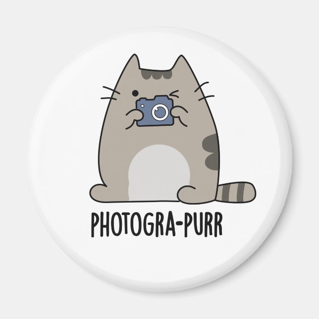 Imã Fotograh Purr, Fotógrafo Engraçado (Frente)