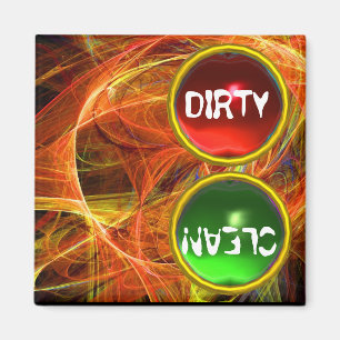 Imã FOTONAGEM LOUCA E GEMS VERDE VERMELHOS Sujos