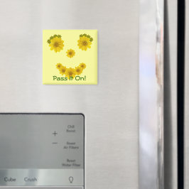 Imã Fotos de flor amarela humorada personalizadas