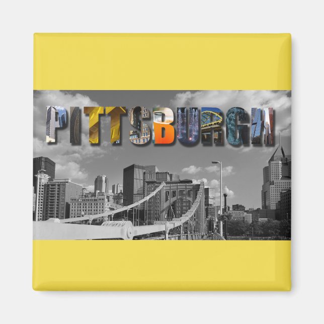 Imã Fotos do Viagem da cidade de Pittsburgh Pensilvâni (Frente)