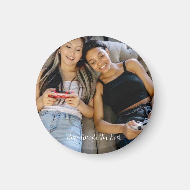 Imã Fotos personalizadas e melhores amigos para sempre (Frente)