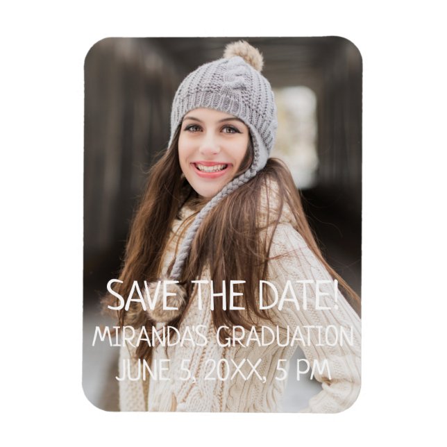 Ímã Fotos personalizadas para o Save the Date da Cerim (Vertical)
