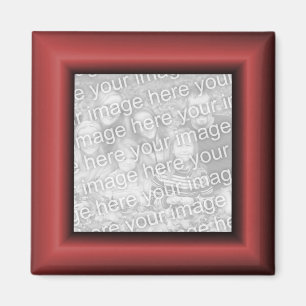 Imã Fotos Quadradas com Borda Ombre Vermelho Cobre