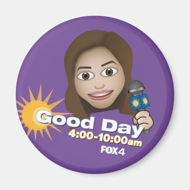 Imã FOX 4 Bom Dia Emoji Hanna Refrigerator Magnet (Frente)