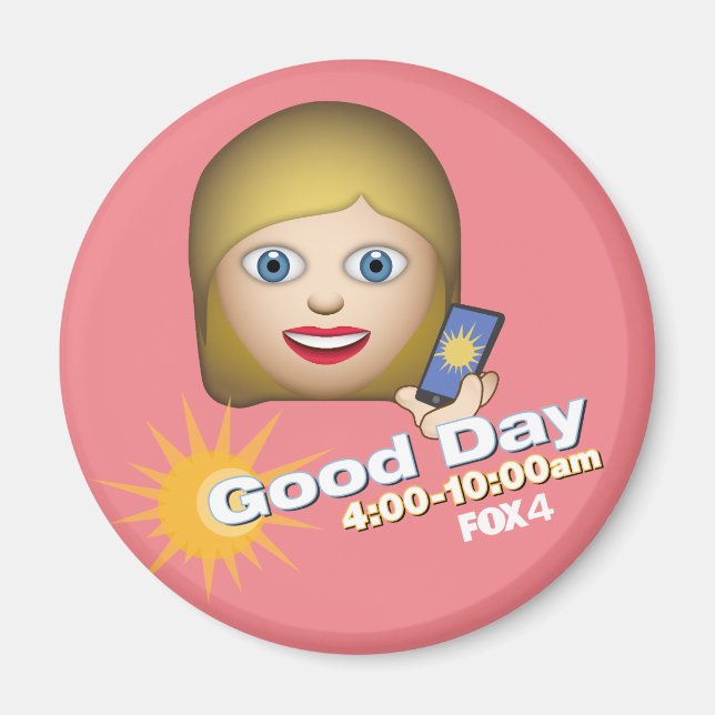 IMÃ FOX 4 BOM DIA EMOJI LAUREN REFRIGERADOR MAGNET (Frente)