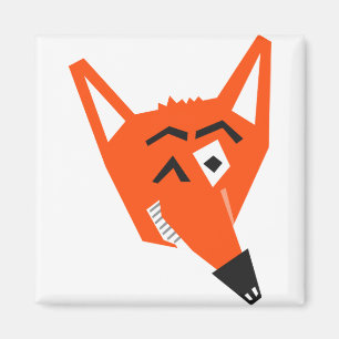Imã Fox Animal Cartoon Cunning Devious Mau Eye