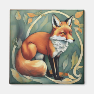 Imã Fox Art Nouveau Magnet