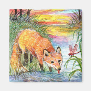 Imã Fox Bebendo de Riverside