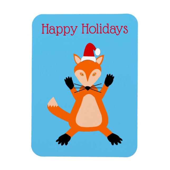 Ímã Fox de Natal Bonita Personalizada (Vertical)