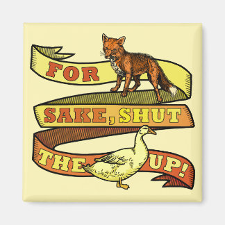 Imã Fox Duck Animal Pun Engraçado