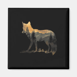 Imã Fox Forest Nature Lover Montanhas Caminhando Campa