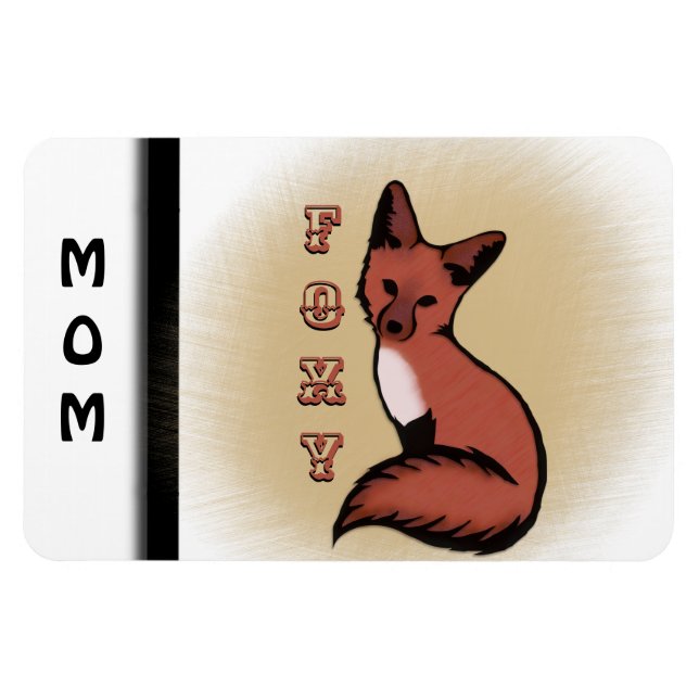 Ímã Fox Foxy vermelho bonito (Horizontal)