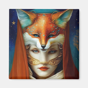 Imã Fox Mulher Surreal Fantasy Art
