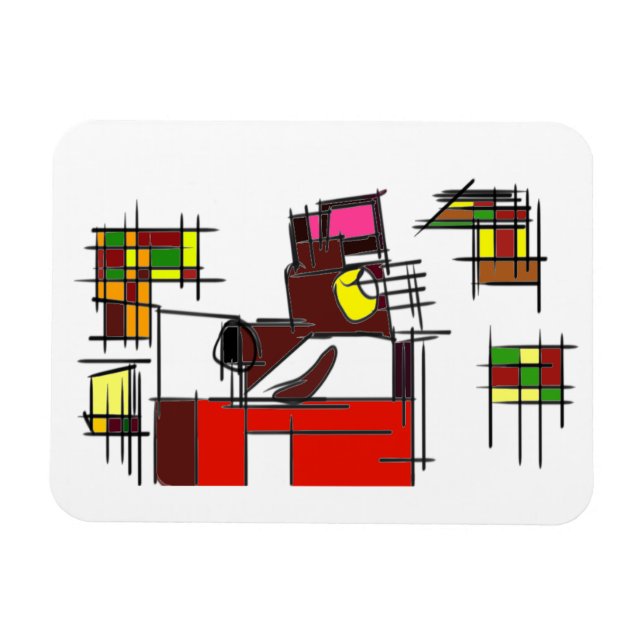 Ímã Fox outono estilo alegria (Horizontal)