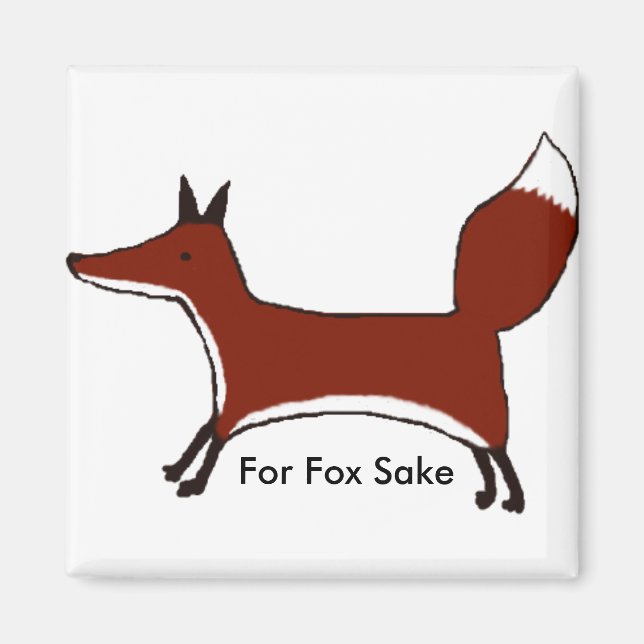 Imã Fox Sake - Magnet - Arte original (Frente)