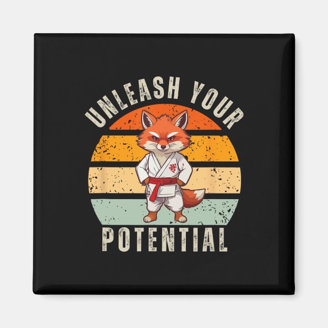 Imã Fox Self Defense Karate Retro (Frente)