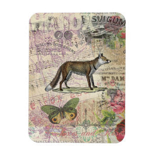 Ímã Fox Vintage Selvagem Animal