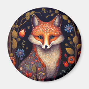 Imã Fox Woodland Fantasy Art