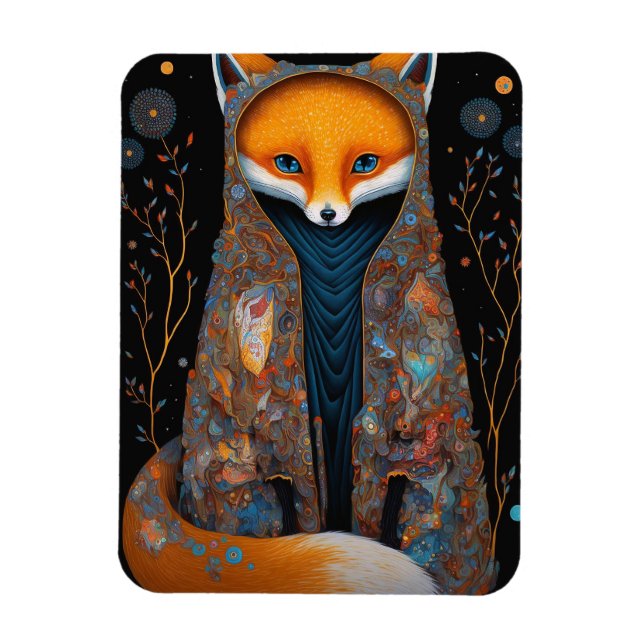 Ímã Fox Woodland Fantasy Art Magnet (Vertical)