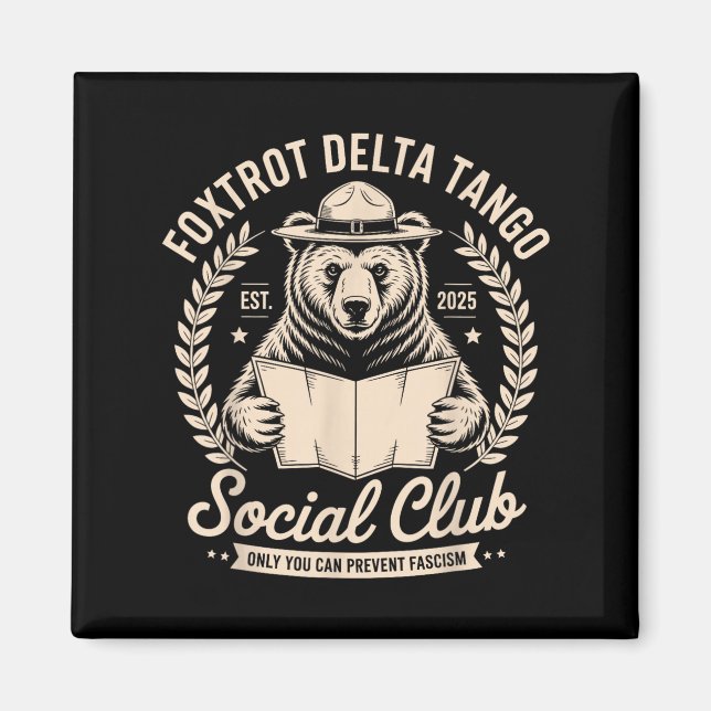 Imã Foxtrot Delta Tango Social Club Só Você Pode Preve (Frente)