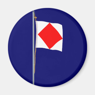 Imã Foxtrot eu sou bandeira de sinal náutico