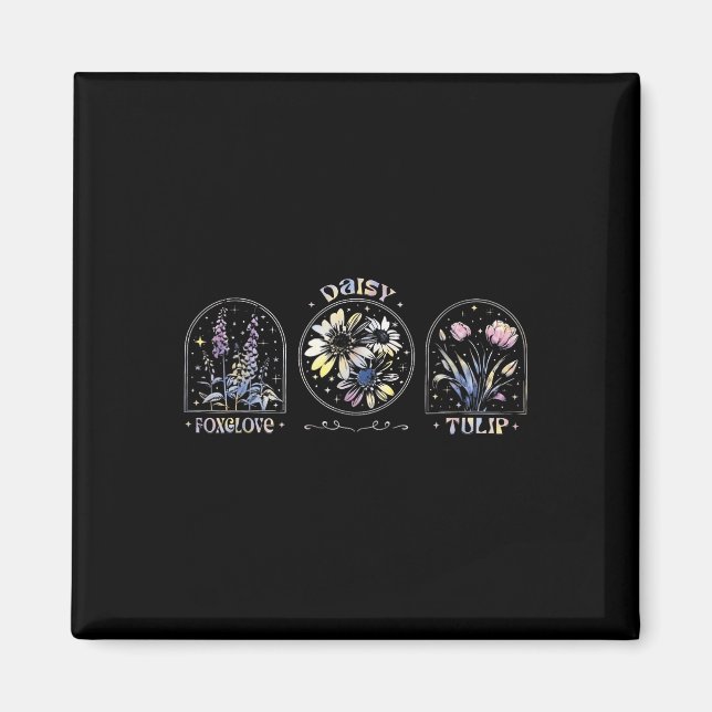 Imã Foxtrots Delta Tangos Funny Flower Boho (Frente)
