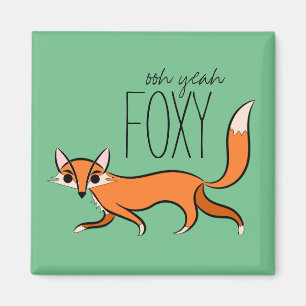 Imã Foxy Cute Fox Slogan