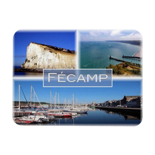Ímã FR França - Normandia - Fécamp - Harbour - (Horizontal)