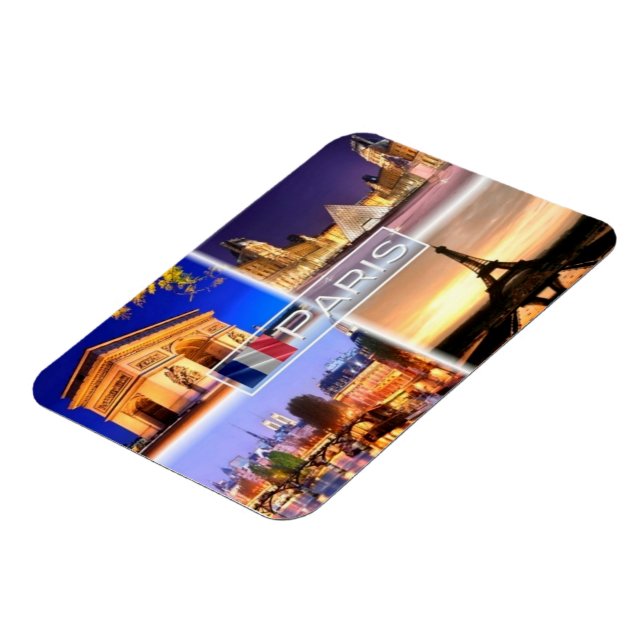 Ímã FR França - Paris à Noite - (Left Side)