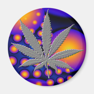 Imã Fractal2s com folha de pote emboscada