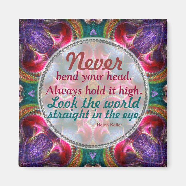 Imã Fractal Art Fantasy Motivation Quote Magnet (Frente)