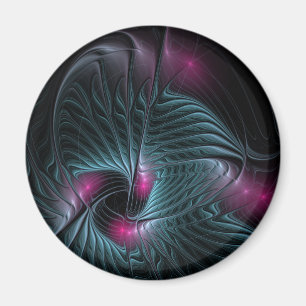 Imã Fractal de Fantasia Colorida abstrato