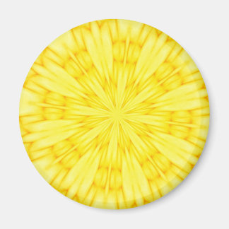 Imã Fractal de Flor Amarelo