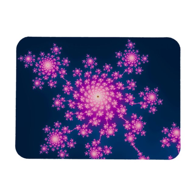 Ímã Fractal do feliz ano novo (Horizontal)