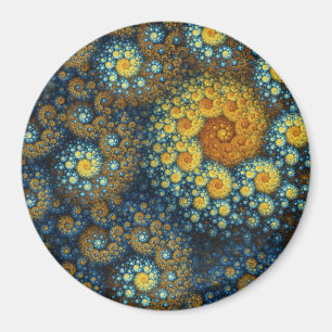 Imã Fractal Espiral Orgânico Azul