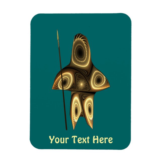 Ímã Fractal Inuit Hunter (Vertical)