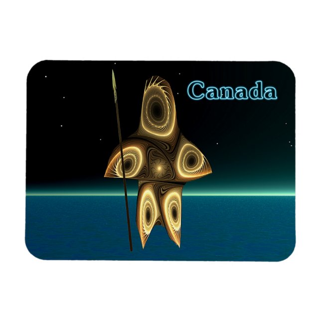 Ímã Fractal Inuit Hunter (Horizontal)