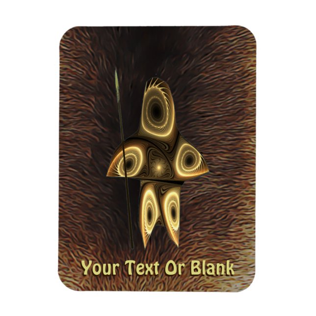 Ímã Fractal Inuit Hunter (Vertical)