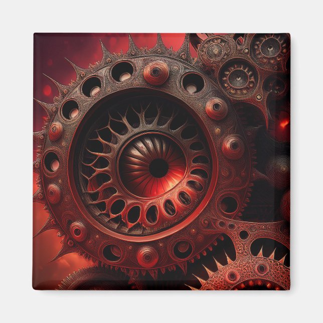 Imã Fractal Mandelbrot Steampunk em Bronze (Frente)