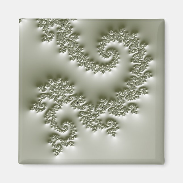 Imã Fractal verde pálido (Frente)