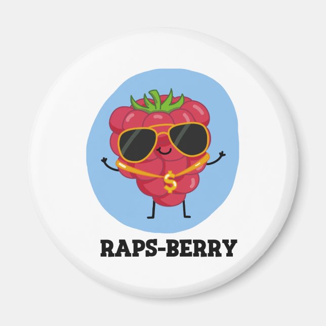 Imã Framboesa Engraçado de rap-berry (Frente)