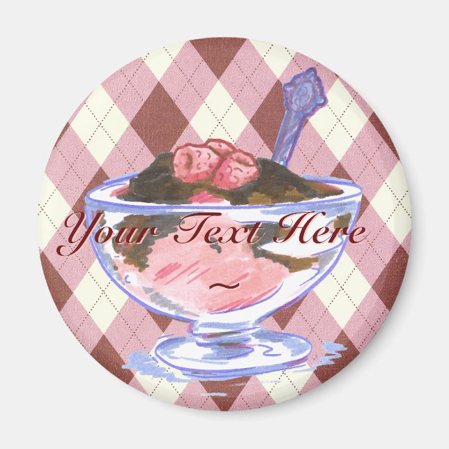 Imã Framboesa Icecream Magnet (Frente)